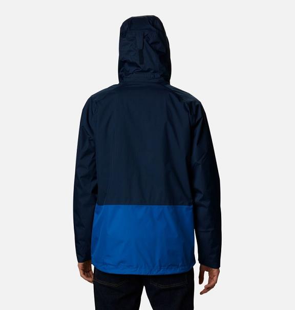 Columbia Rain Scape Rain Jacket Navy For Men's NZ85146 New Zealand